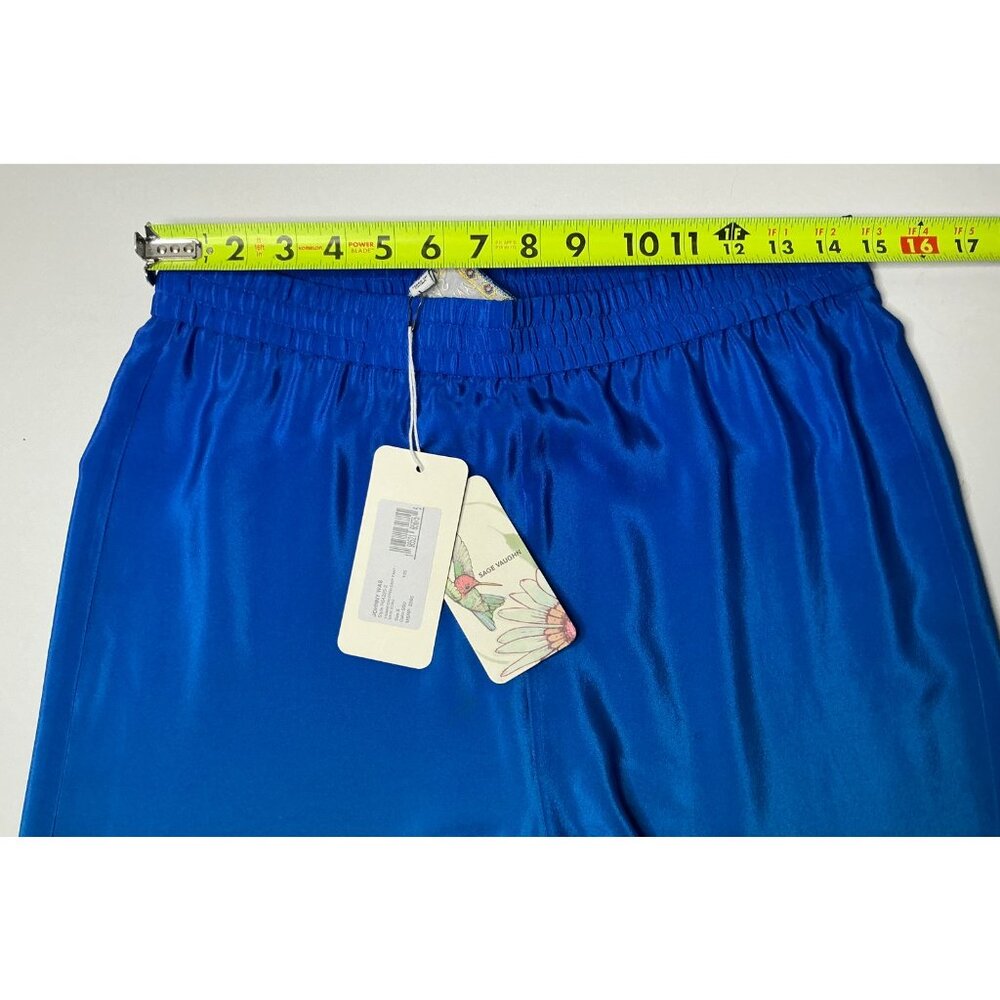 Johnny Was Yasmin Cropped Easy Pant Blue Butterfly Silk Size Small NWT $265 - Picture 5 of 12